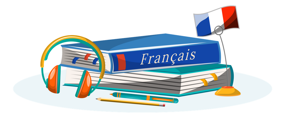 French learning book Illustration