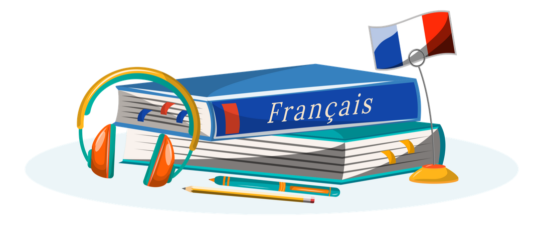 French learning book  Illustration