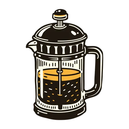 French Press  Illustration