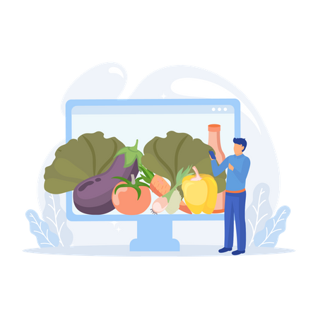 Fresh Organic Vegetables  Illustration
