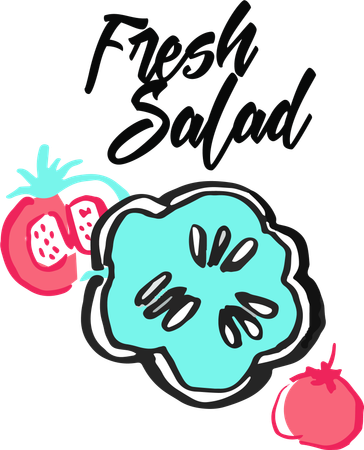 Fresh salad  Illustration