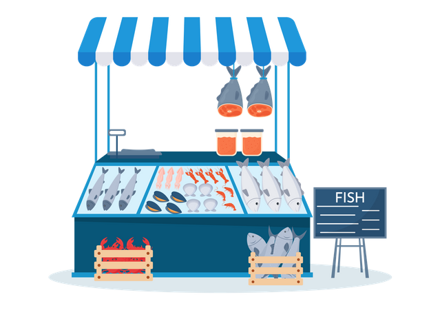Fresh Seafood Illustration