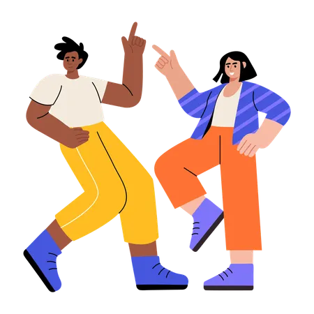 Freunde genießen Party  Illustration
