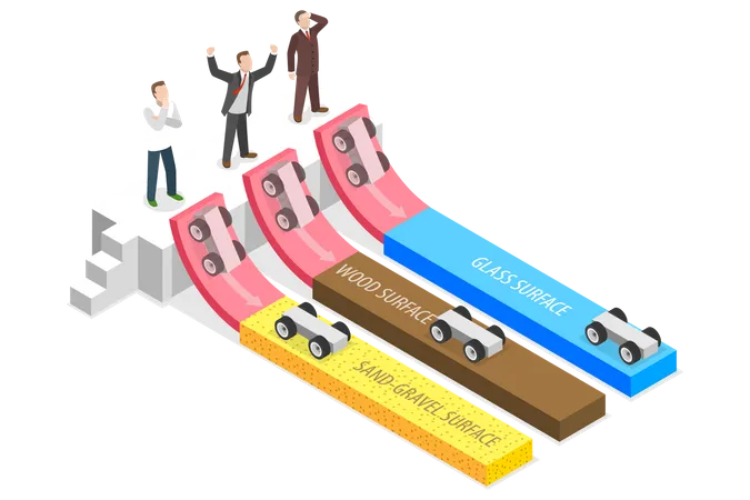 Friction Experiment  Illustration