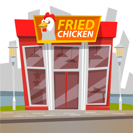 Fried chicken shop  Illustration