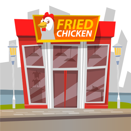 Fried chicken shop  Illustration