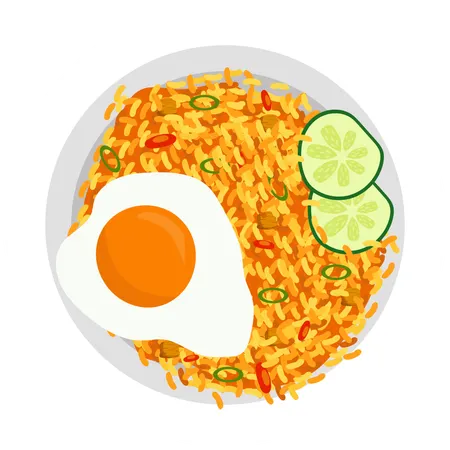 Fried Rice  Illustration