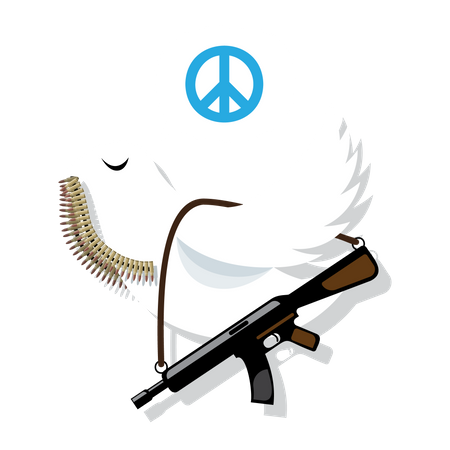 Frieden im Krieg  Illustration