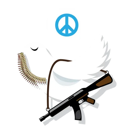 Frieden im Krieg  Illustration