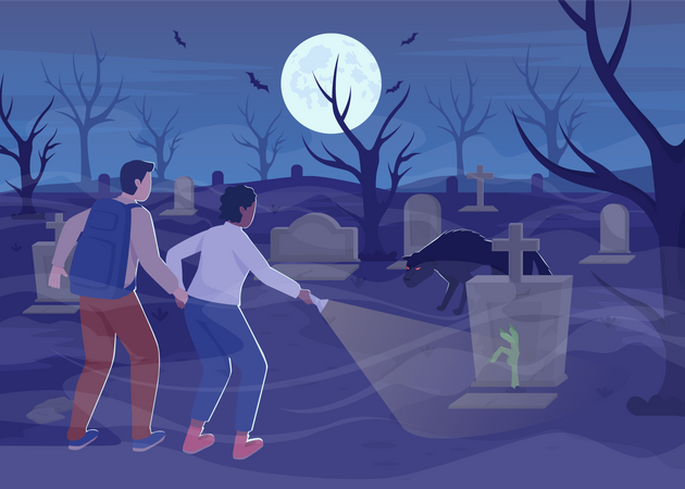 Friedhof  Illustration