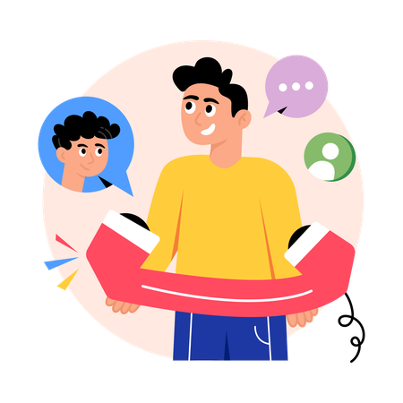 Friend Call  Illustration