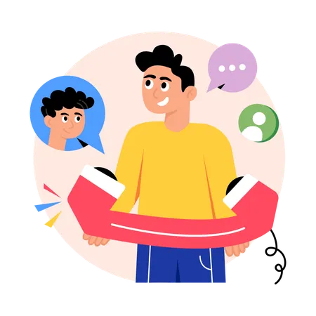 Friend Call  Illustration