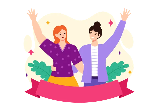 National Make A Friend Day Vector Illustration Observed On February 11 Th To Meet Someone And A New Friendship In Flat Cartoon Background Design Illustration