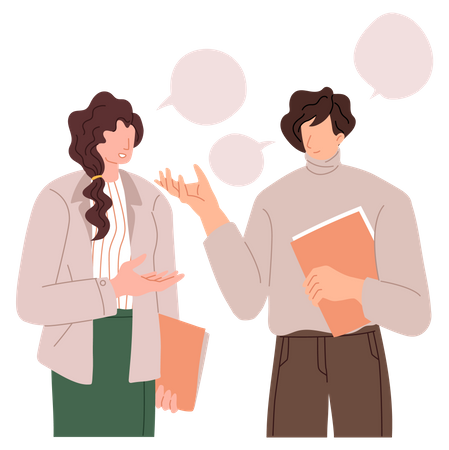 Friend talking with each other  Illustration