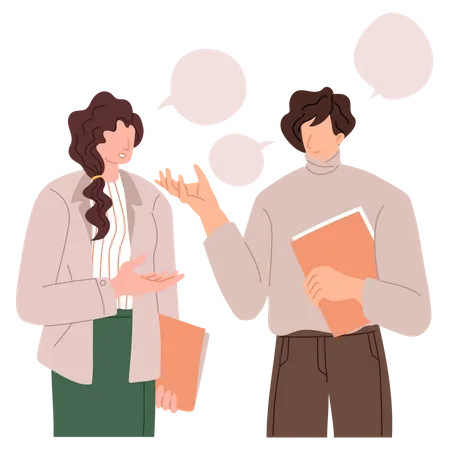 Friend talking with each other Illustration