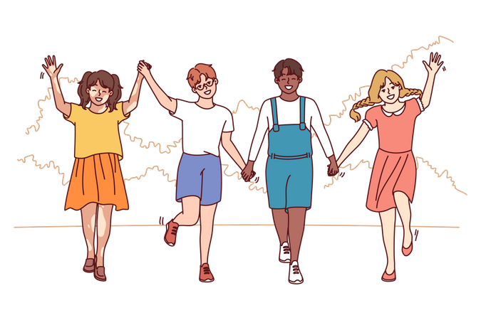 Friend together  Illustration