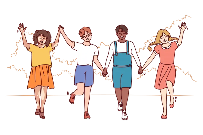 Friend together  Illustration