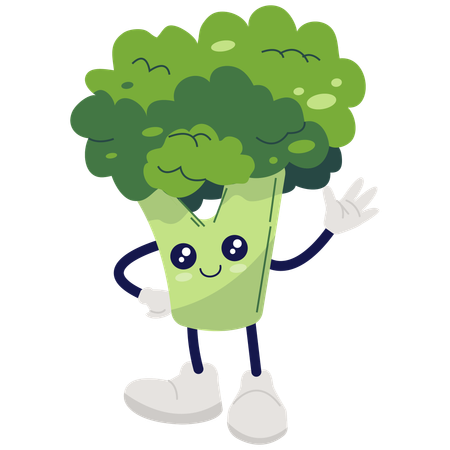 Friendly Broccoli  Illustration