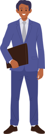 Friendly smiling young man lawyer  Illustration