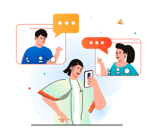 9,790 Chat With Friends Illustrations - Free in SVG, PNG, EPS - IconScout