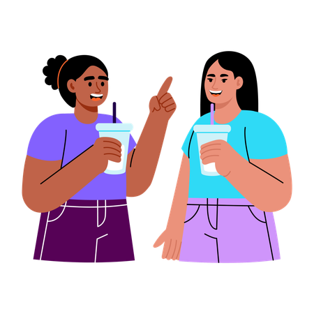Friends doing chatting  Illustration