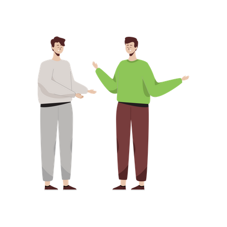 Friends doing conversation  Illustration