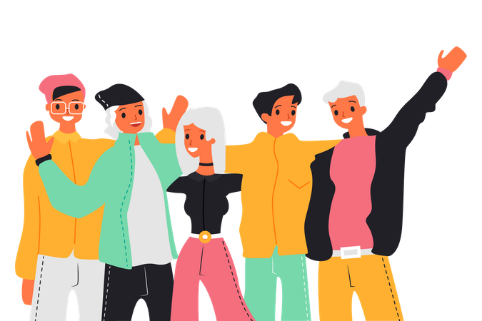 Friends gathering  Illustration