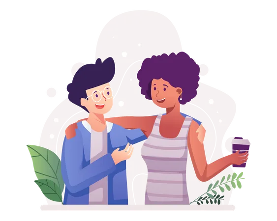 Friends having conversation  Illustration