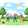 illustration for friends on hiking