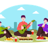 illustrations of picnic traveler