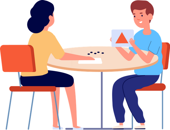 Friends playing games  Illustration