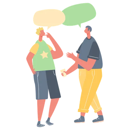 Friends Talking to each other  Illustration