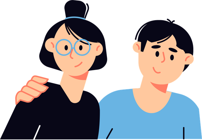 Friends together  Illustration