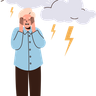 frightened illustration