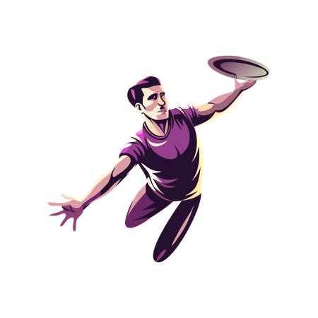 Frisbee-Spieler  Illustration