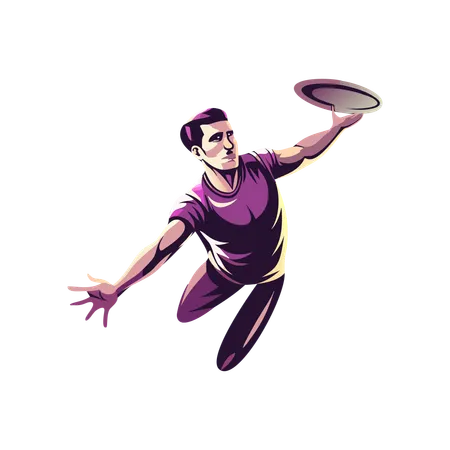 Frisbee-Spieler  Illustration