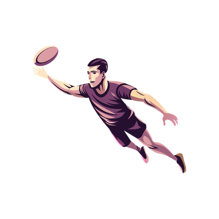 Frisbee-Spieler  Illustration