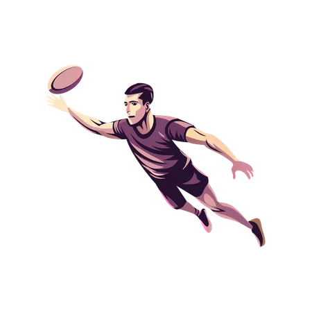 Frisbee-Spieler  Illustration