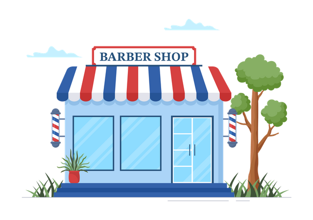 Friseurladen  Illustration