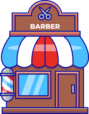 Friseurladen  Illustration