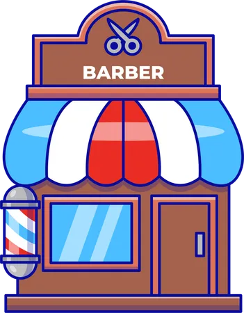 Friseurladen  Illustration