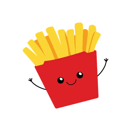 Frites de malbouffe  Illustration