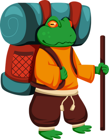 Frog Traveler  Illustration