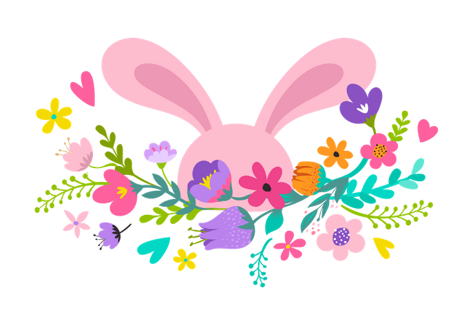 Frohe Ostern  Illustration