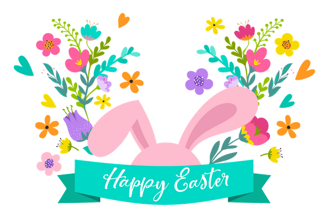 Frohe Ostern  Illustration