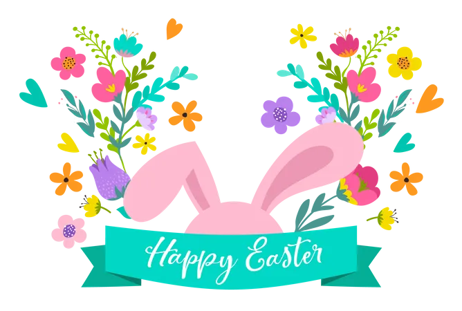 Frohe Ostern  Illustration