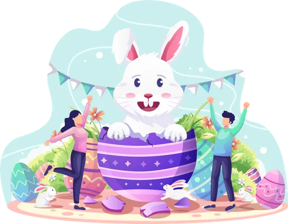 Frohe Ostern  Illustration