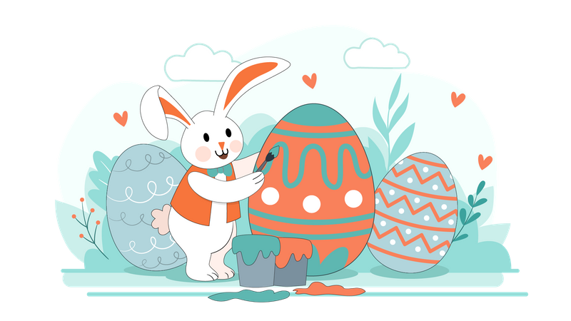 Frohe Ostern  Illustration