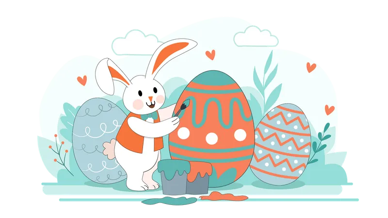 Frohe Ostern  Illustration