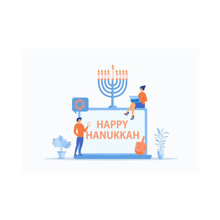 Fröhliches Hanukkah  Illustration